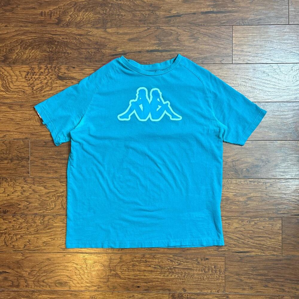Kappa Logo Tape 100% Cotton Y2K Avirec 2 T-Shirt Size XL